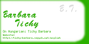 barbara tichy business card